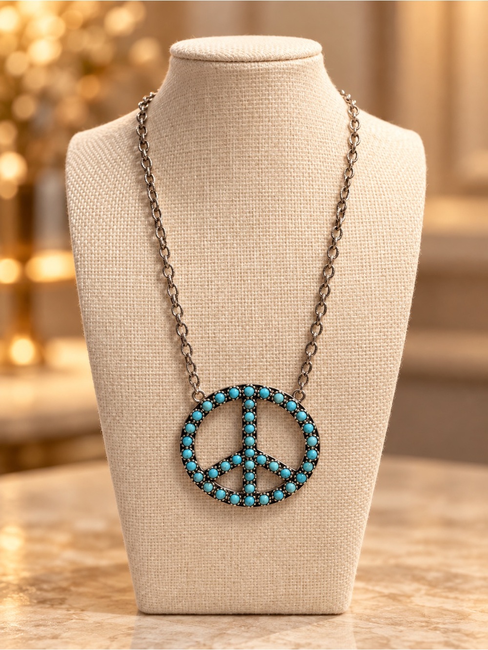 Turquoise peace necklace